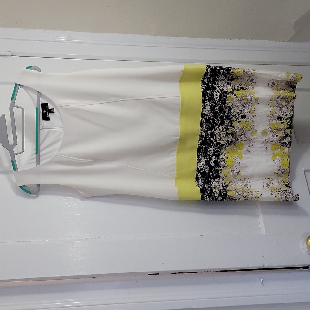 Ronni Nicole Size 12 Sleeveless Lt Green, White, Black, Lt Grey/Purple-ish